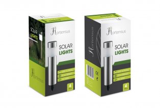 Zestaw 4 solarnych lamp ogrodowych — 4