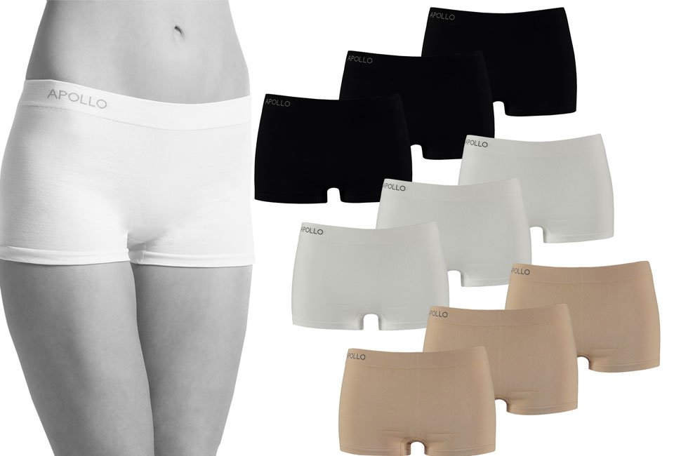 6-er Packung nahtloser Slips oder Hipster für Damen