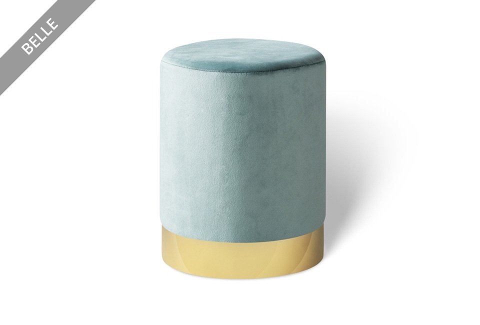 Élégant pouf en velours Lifa Living, en différentes tailles et couleurs