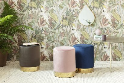 Élégant pouf en velours Lifa Living, en différentes tailles et couleurs — 16