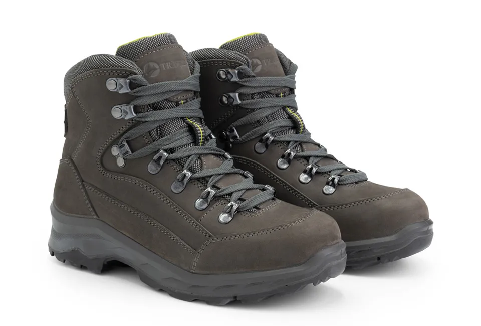 Stevige wandelschoenen met rubberen profielzool