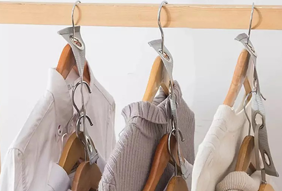 Set van 2 opbergstrips om je garderobe te ordenen