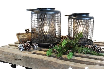 Set van 2 sfeervolle LED-lantaarns met timer — 7