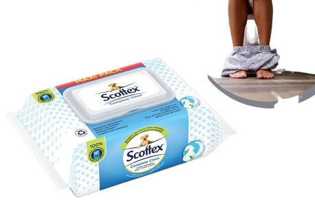 Vochtige toiletdoekjes van Scottex voor een hygiënisch schoon gevoel