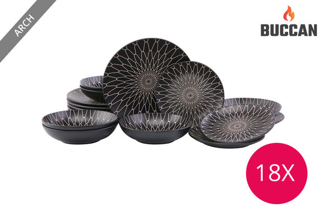 Trendy 18-delige bordenset van Buccan