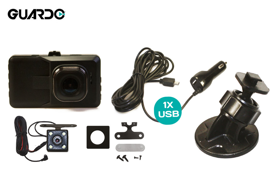Full HD verkeersrecorder met 2 camera's