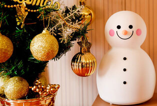 Bonhomme de neige LED, couleurs RVB et blanc chaud — 2