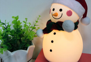 Bonhomme de neige LED, couleurs RVB et blanc chaud — 3