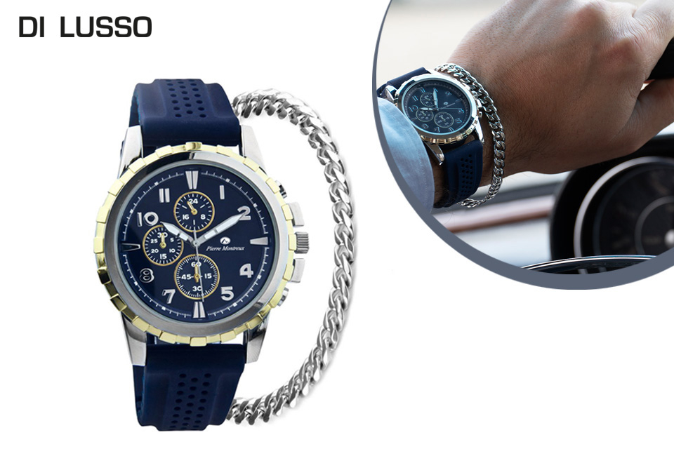 Herenhorloge met armband - Pierre Montreux by Di Lusso