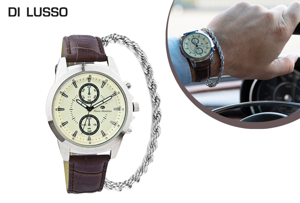 Herenhorloge met armband - Pierre Montreux by Di Lusso