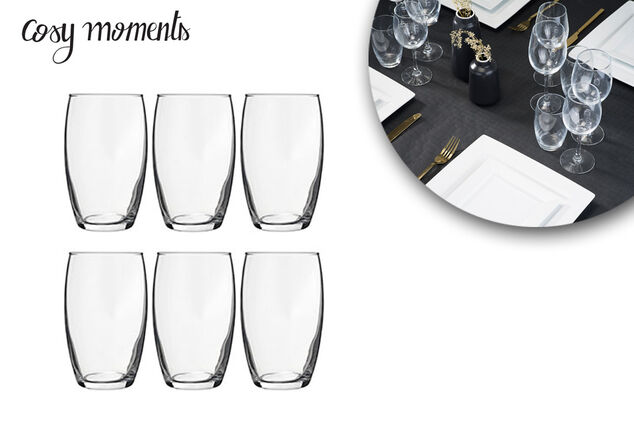 Set van 6 champagne-, wijn- of waterglazen