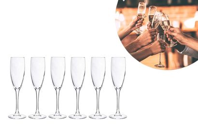 Set van 6 champagne-, wijn- of waterglazen — 5