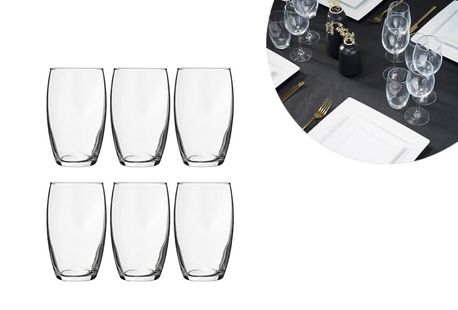 Set van 6 champagne-, wijn- of waterglazen