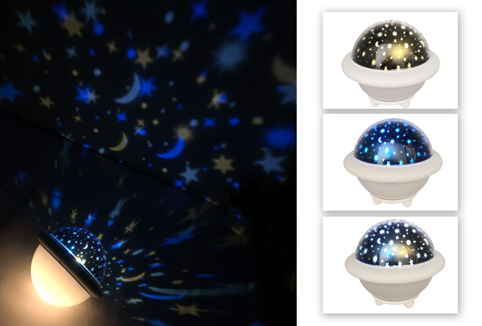 2-in-1 lichtprojector en nachtlamp