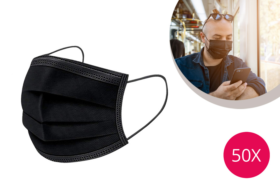 Mégapack de masques buccaux triple couche