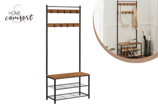 Coat stand with shoe rack and bench