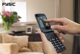 Eenvoudige mobiele klaptelefoon met SOS-noodknop van Fysic — 2