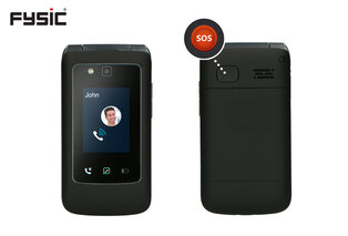 Eenvoudige mobiele klaptelefoon met SOS-noodknop van Fysic — 5