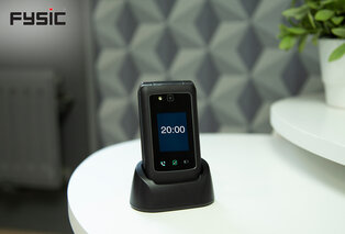 Eenvoudige mobiele klaptelefoon met SOS-noodknop van Fysic — 6