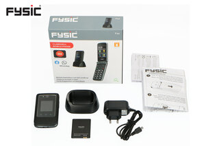 Eenvoudige mobiele klaptelefoon met SOS-noodknop van Fysic — 7