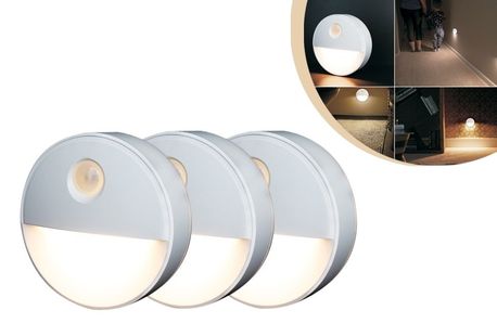 Set de 3 veilleuses LED avec détecteur de mouvement