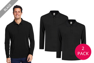 Set van 2 Pierre Calvini polo's met lange mouwen — 3