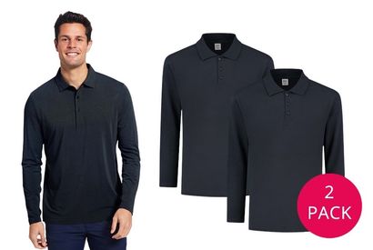 Set van 2 Pierre Calvini polo's met lange mouwen — 7