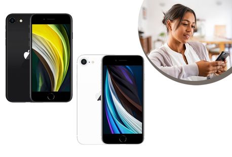Refurbished iPhone SE2020 met gratis hoes en screenprotector