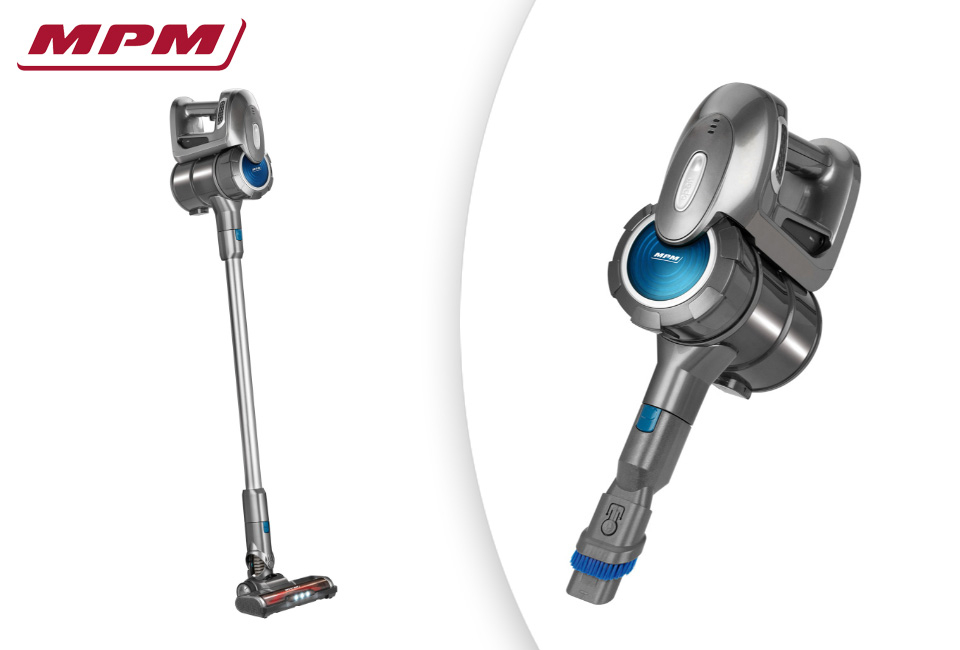 Compacte cycloonsteelstofzuiger met accessoires