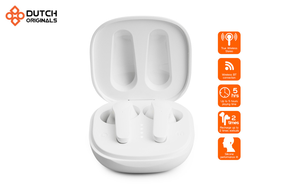 Stylowe słuchawki douszne Bluetooth do urządzeń Apple i Android