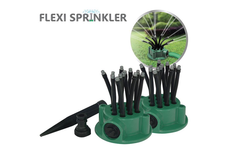 Set con 2 irrigatori da giardino flessibili