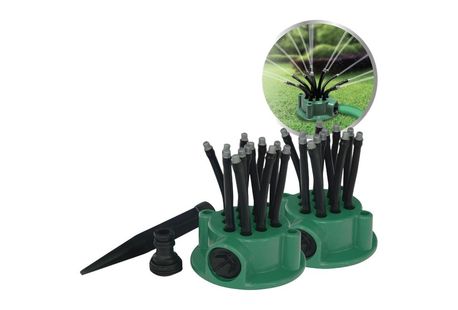 Set con 2 irrigatori da giardino flessibili