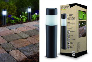 Set van 4 tuinlampen op zonne-energie — 2