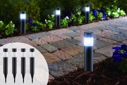 Set van 4 tuinlampen op zonne-energie — 4