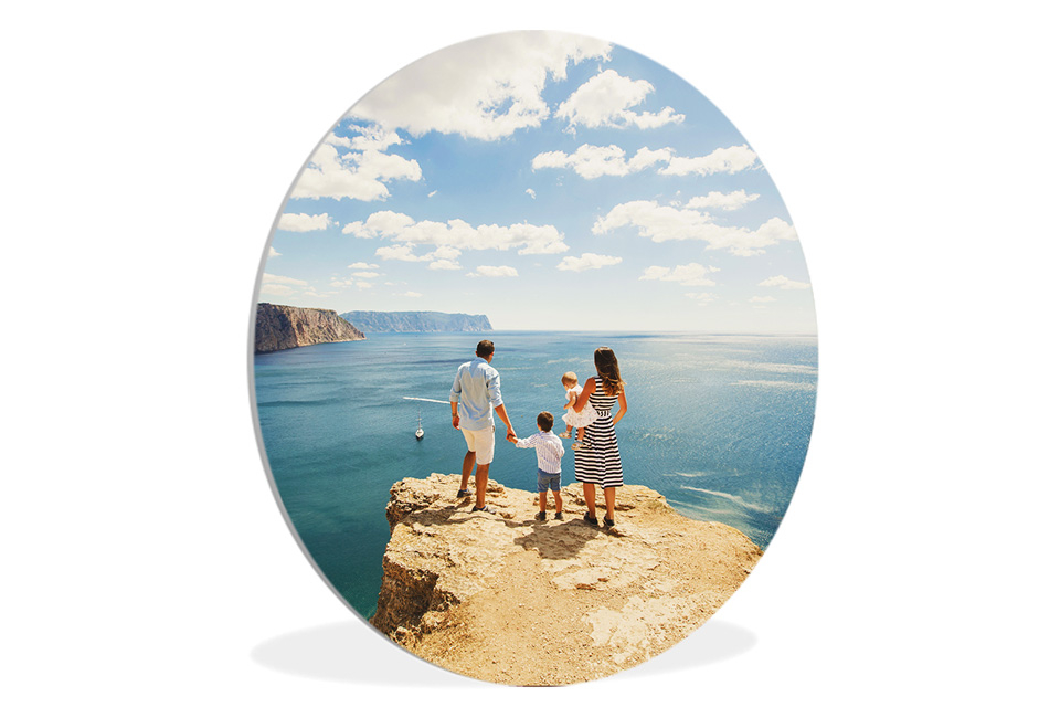 Bon pour un tirage photo sur une toile ou un cercle mural sur le site Fotoproducten.nl