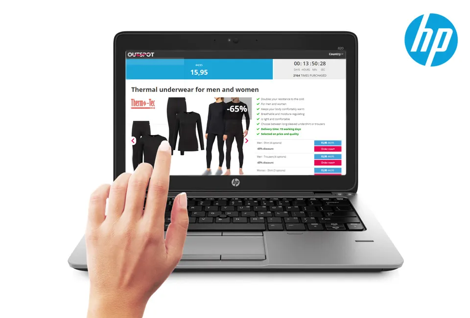 Refurbished HP laptop met touchscreen