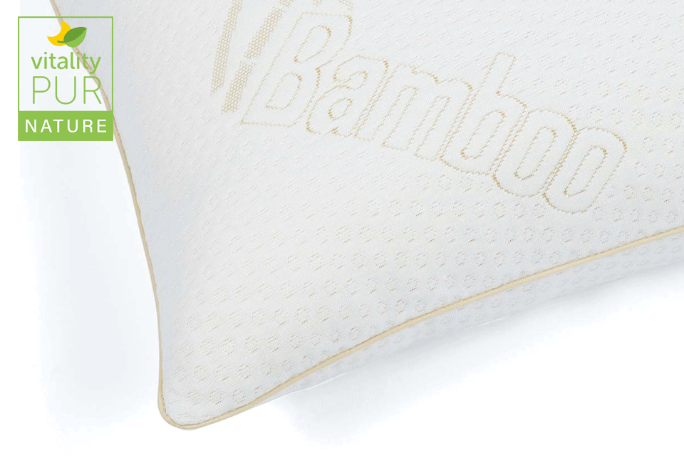 Traagschuim hoofdkussen met bamboehoes 1 + 1 GRATIS — 4
