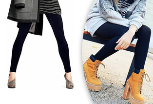 2 dikke zwarte naadloze leggings — 4
