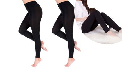 2 dikke zwarte naadloze leggings — 9
