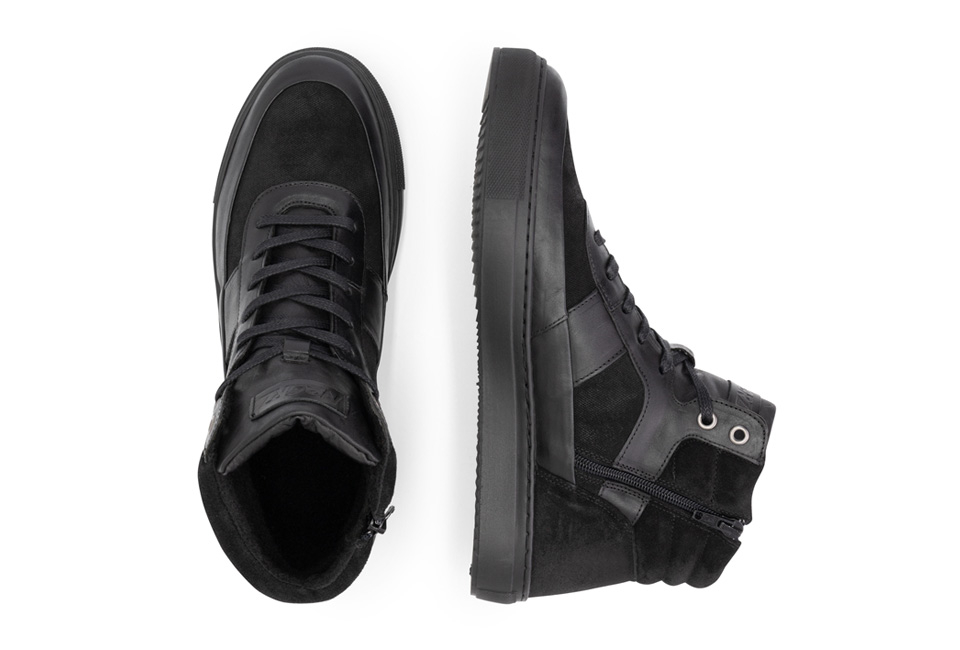 Baskets en cuir avec doublure en laine pour hommes et femmes