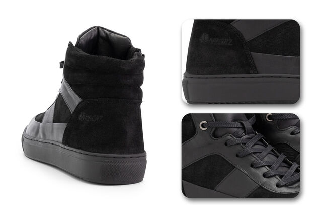 Baskets en cuir avec doublure en laine pour hommes et femmes