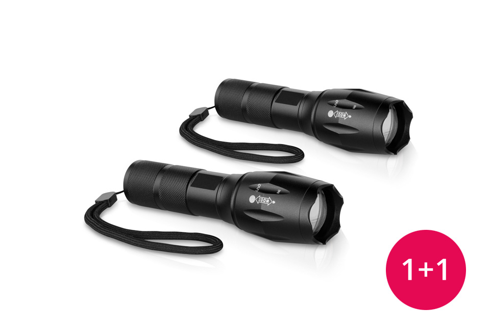 Lampe torche militaire : 1 + 1 GRATUIT