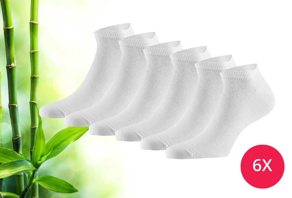 6 of 12 paar Bamboe sneakersokken voor mannen en vrouwen