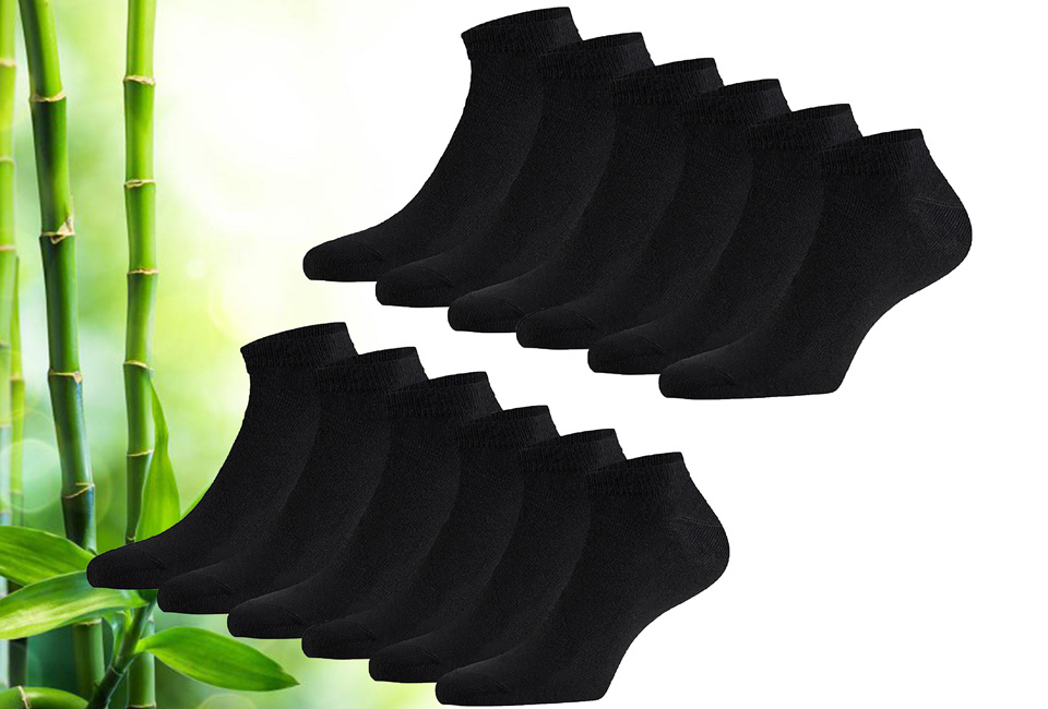 6 of 12 paar Bamboe sneakersokken voor mannen en vrouwen
