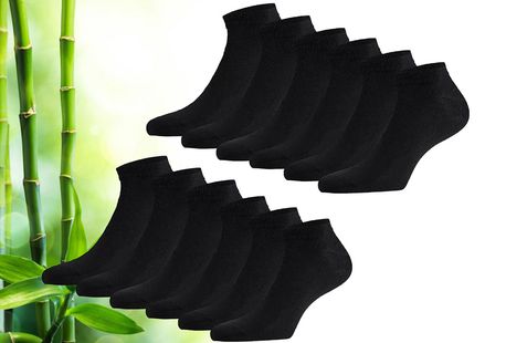 6 of 12 paar Bamboe sneakersokken voor mannen en vrouwen