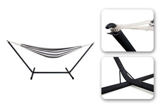 DESTOCKAGE : Hamac XL confortable avec support — 3