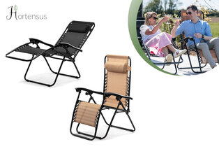 Adjustable relaxing chair in black or beige