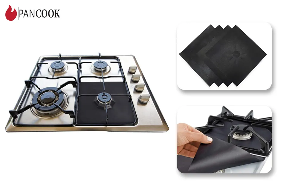 Set of 4 or 8 gas cooker protectors