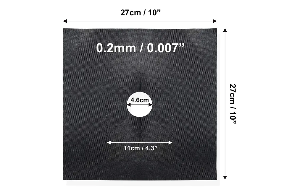 Set of 4 or 8 gas cooker protectors