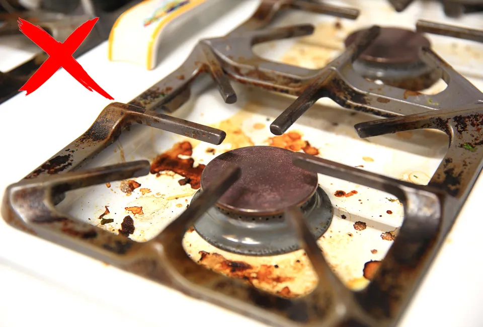 Set of 4 or 8 gas cooker protectors